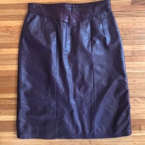 Vintage Leather Skirt